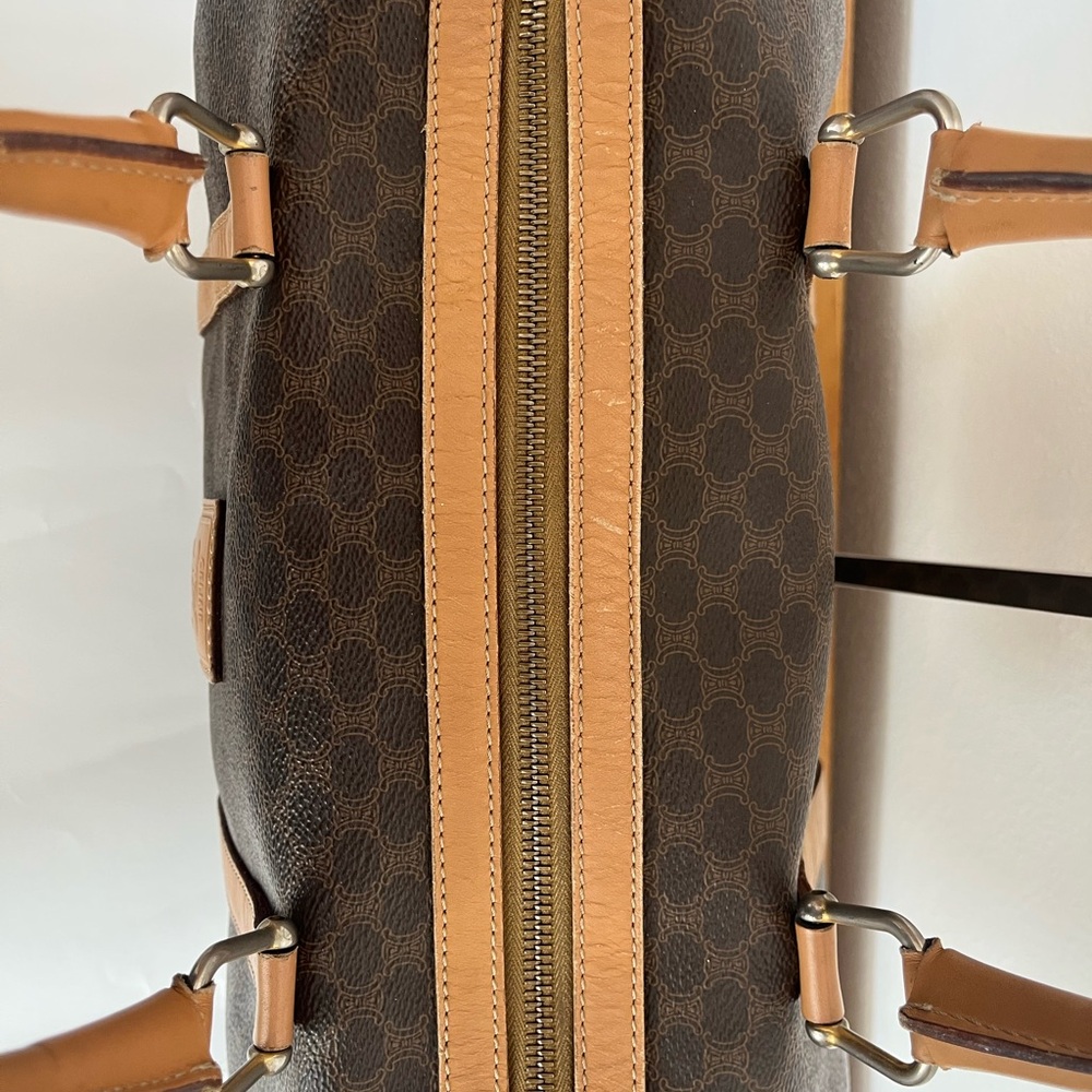 Vintage Celine Macadam Coated canvas leather brown M13 Boston Bag Speedy - Picture 8 of 13